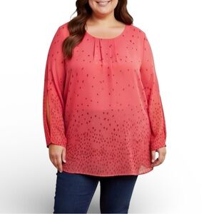 ROGERS & ROGERS Chiffon Open Sleeve Blouse